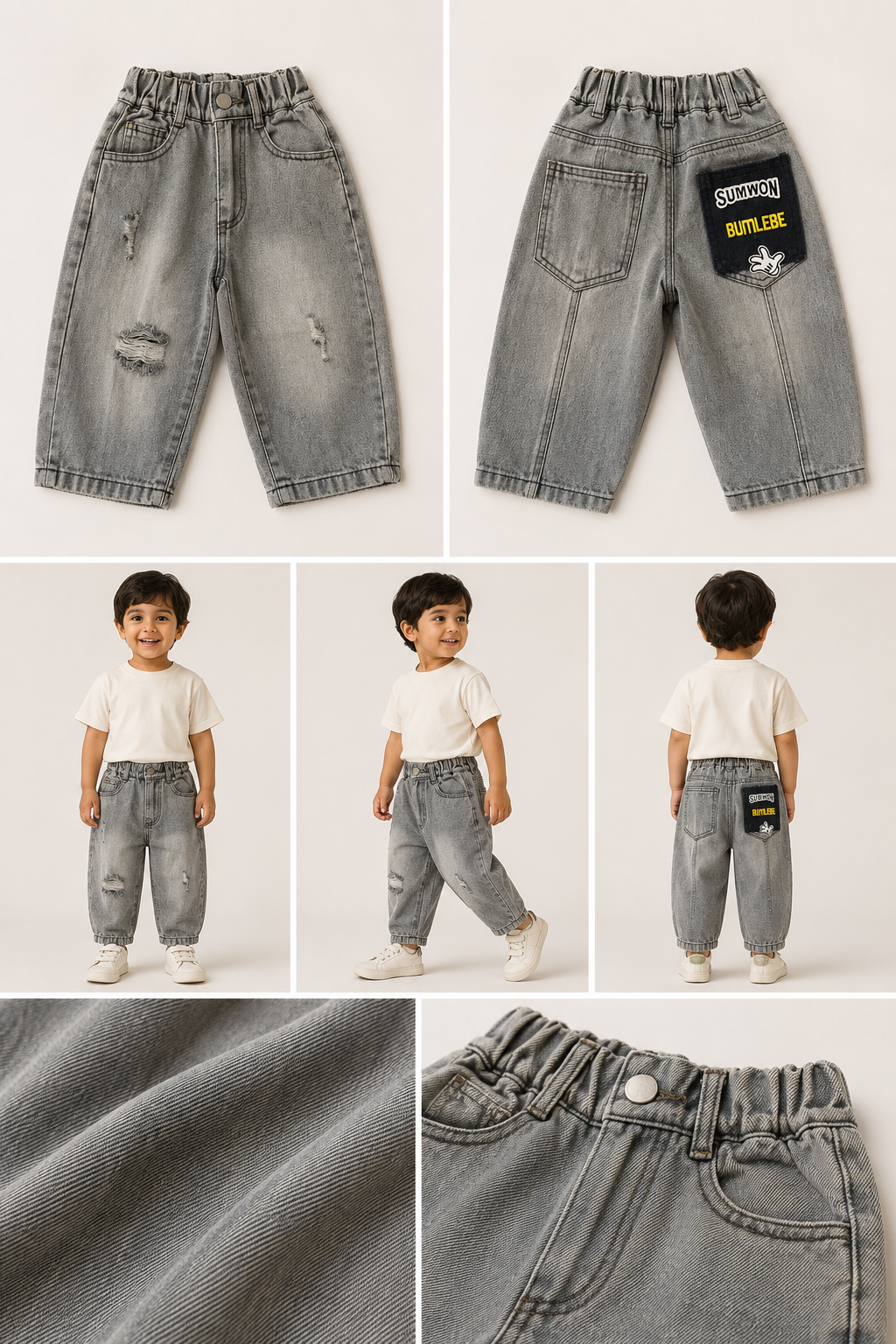 Bumlebe Pocket Denim for Kids - Little Aangan
