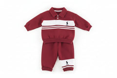 Maroon cord set for kids by Little Aangan