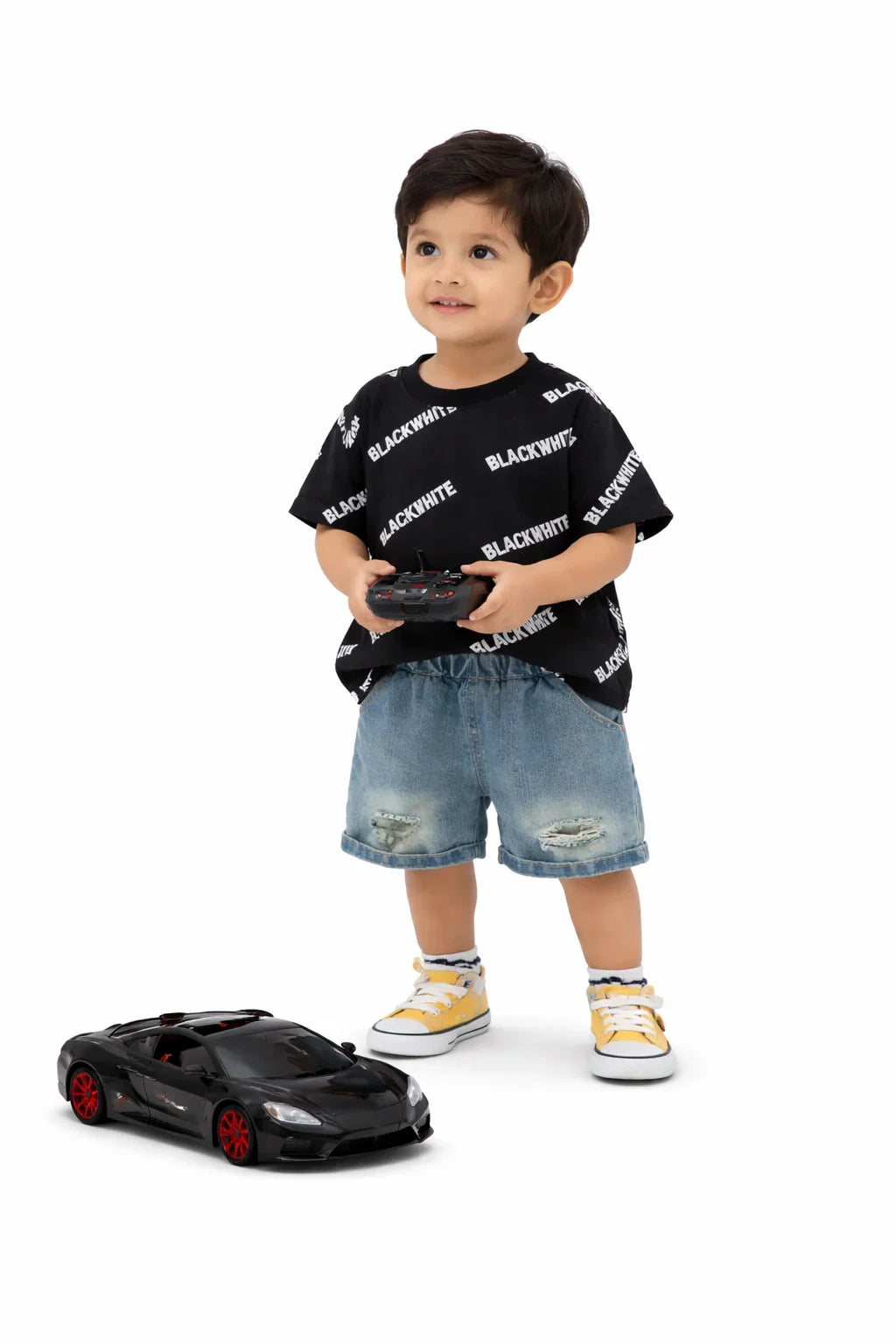 Black cord set for kids by Little Aangan