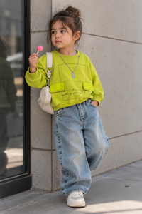 Lemon green sweatshirt