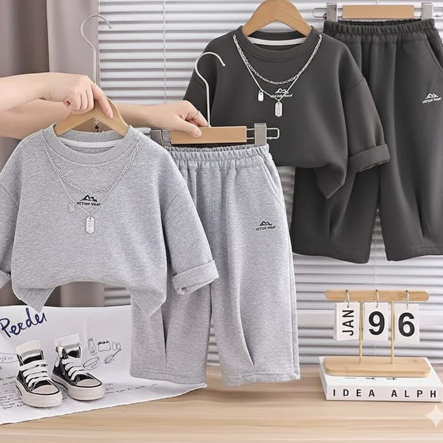 Dark grey track set with chain