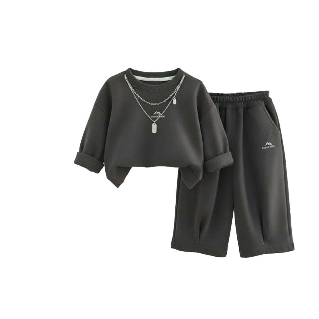 Dark grey track set for kids by Little Aangan