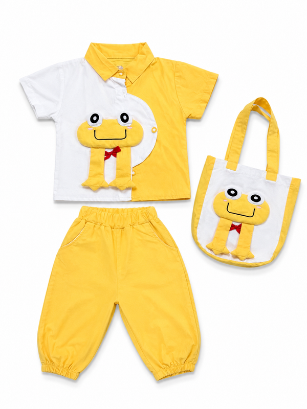 Sunny Froggy Cordset with Tote Bag