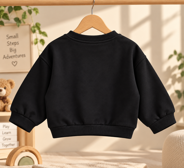 Black sweatshirt round neck