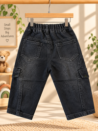 Black washed denim